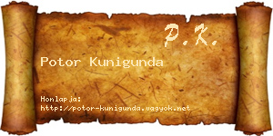 Potor Kunigunda névjegykártya